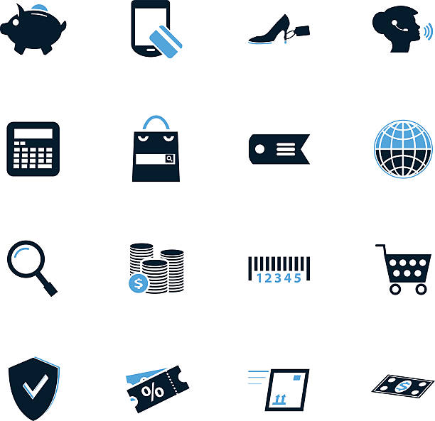 e-commerce-icons satz - cheak stock-grafiken, -clipart, -cartoons und -symbole