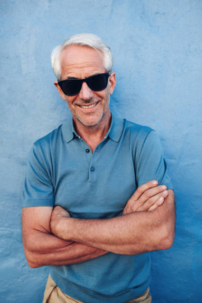 istock Happy mature man with sunglasses 518913056