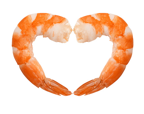 shrimp isolated on white background