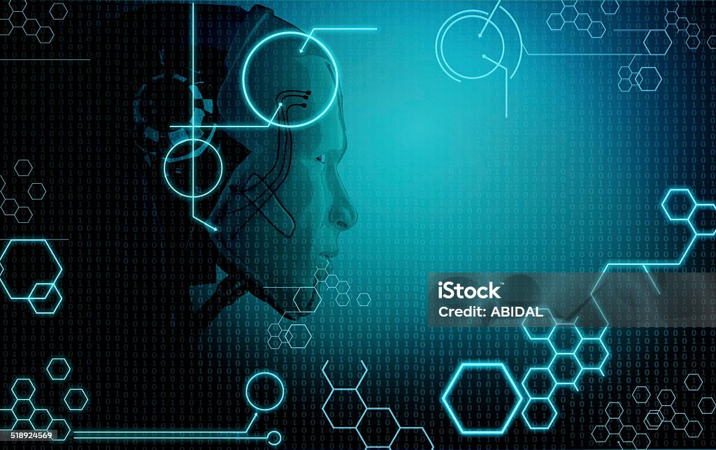 Computer Robot Background Stock Photo - Download Image Now - Computer ...