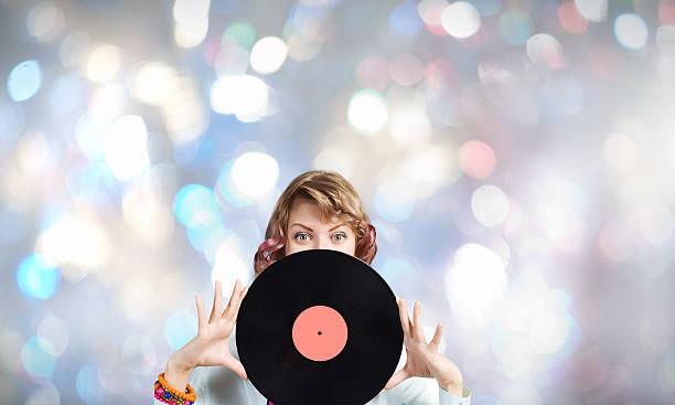 istock Woman with disco plate 518927271