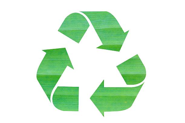 istock recycle icon made of banana leaf 518927415