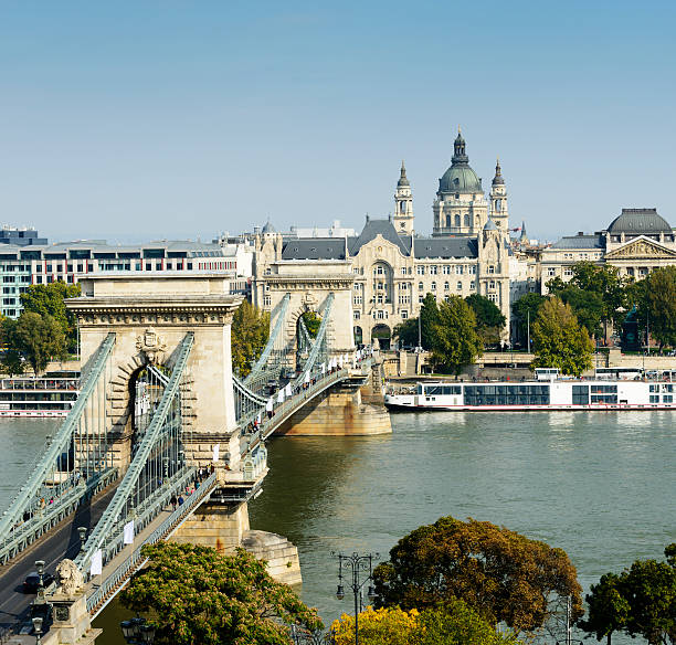 istock Chain Bridge and City Skyline in Budapest Hungary 518928121
