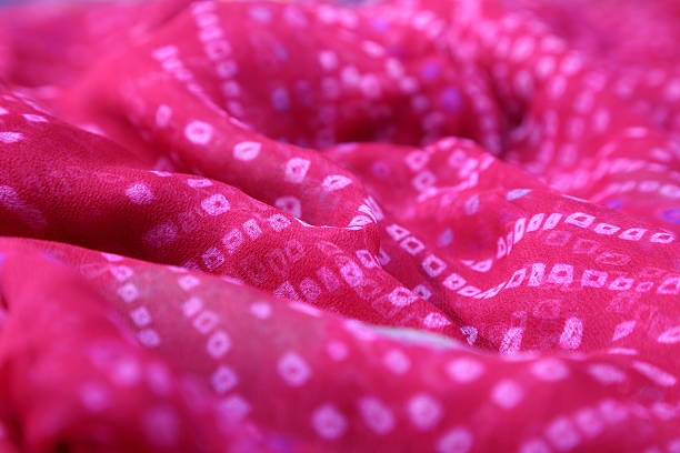 Indian bandhej saree cloth fabric texture
