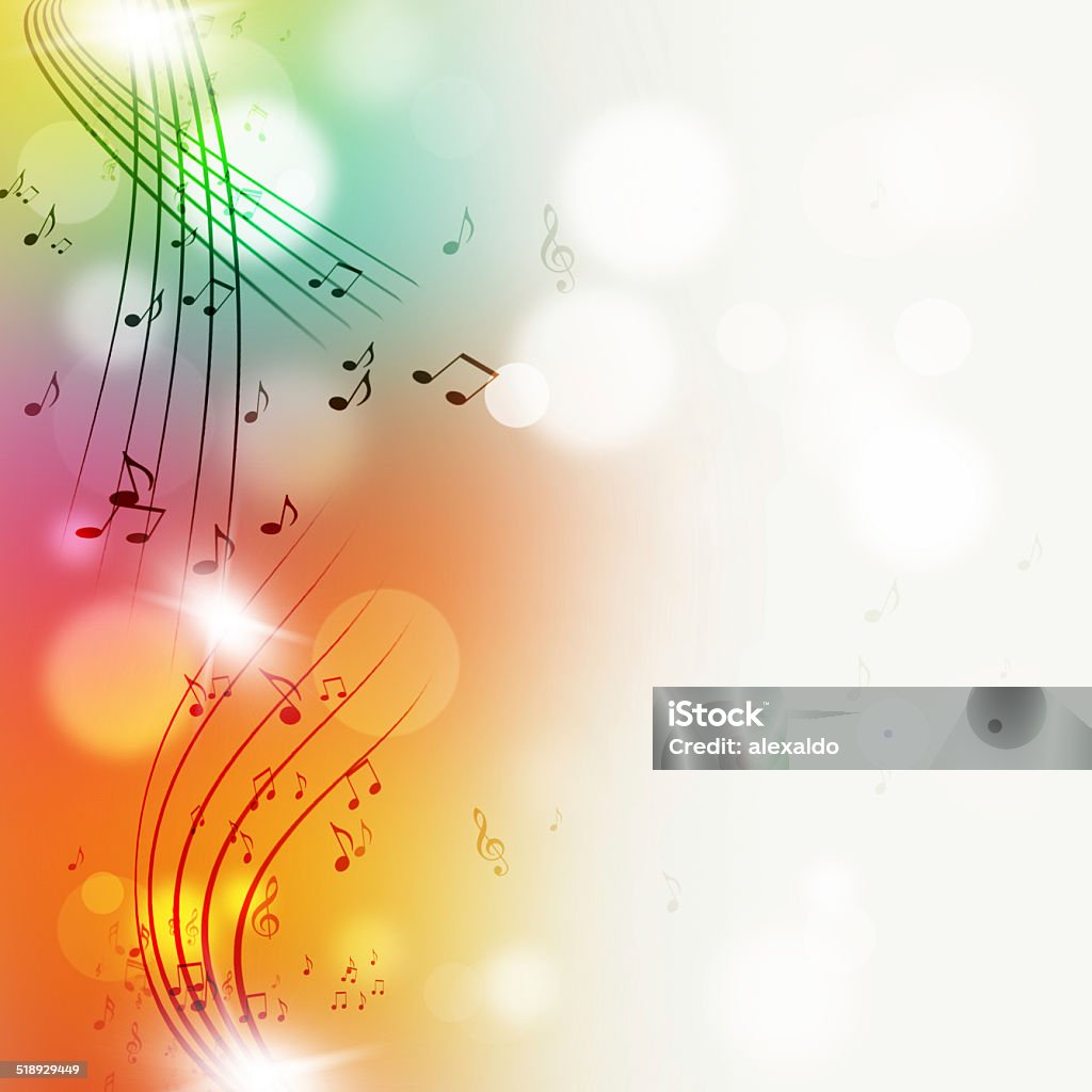 Music Note Multicolour Muisc Notes Multicolor Bright Background Stock Illustration - Download ...