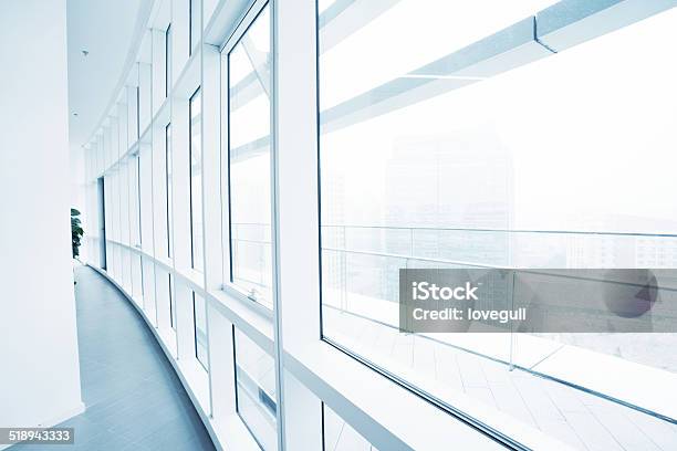 Glass Wall Of Modern Office Building Interior Stock Photo - Download Image Now - Architecture, Glass - Material, Business