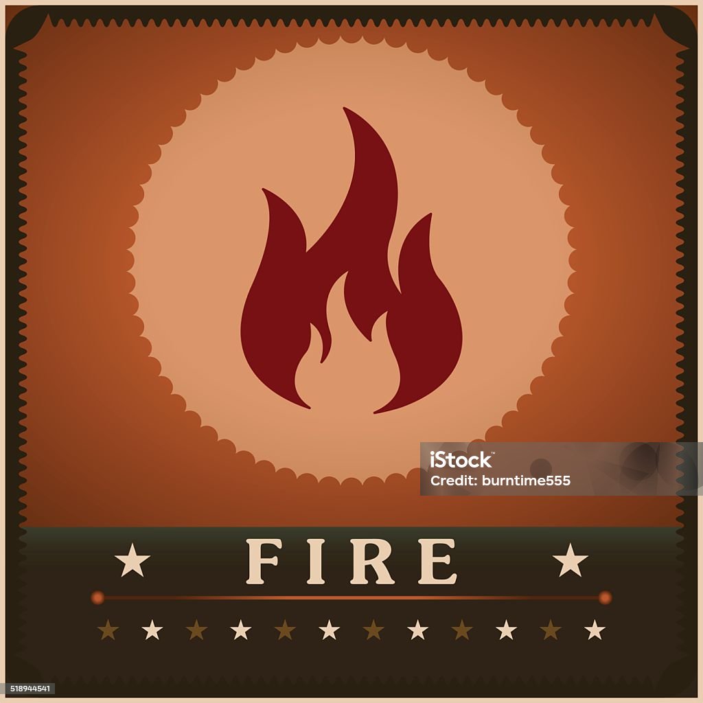 Fiery Poster Fire Flame Vector Poster Creative Design Template Stock Illustration ...
