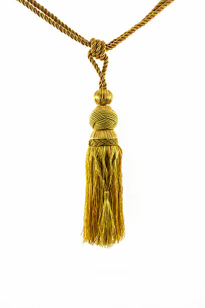 istock Yellow curtain tassel interior decoration. 518944557