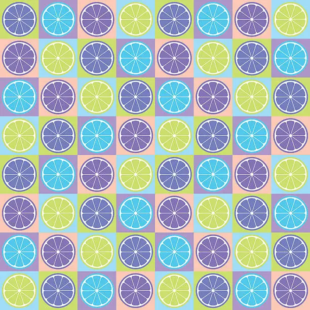 Vector illustration of Seamless citrus pattern