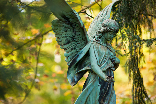 Angel statue at the Melaten Graveyard in Cologne