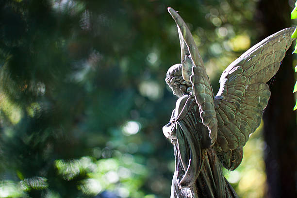 angel statue - morbid angel stok fotoğraflar ve resimler