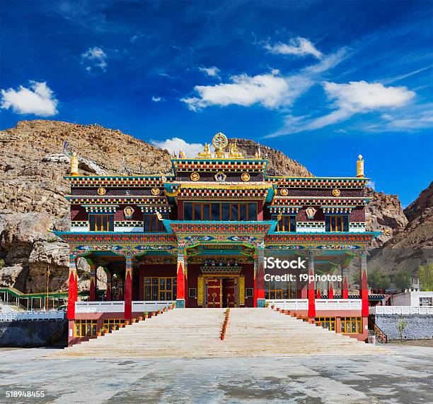 Buddhist Monastery In Kaza Spiti Valley Stock Photo - Download Image Now - Architectural Feature, Buddhism, Building Entrance