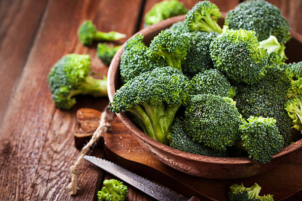 istock Fresh raw green broccoli in bowl 518951178