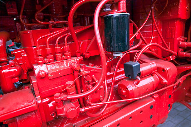 istock Internal combustion engine for a tractor at factory 518952728