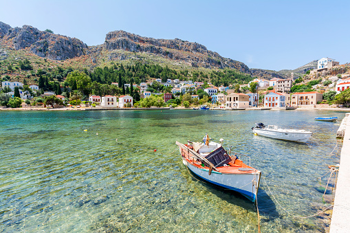 Kastellorizo or Castellorizo is a Greek island and municipality located in the southeastern Mediterranean. It lies roughly 2 kilometres (1 mile) off the south coast of Turkey.