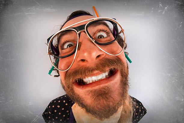 istock Bearded Crazy Person Lunatic 518956076