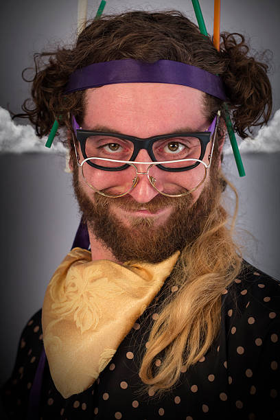 istock Bearded Crazy Person Lunatic 518956142