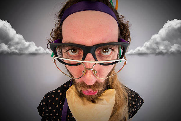 istock Bearded Crazy Person Lunatic 518956160