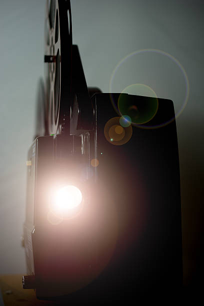 istock Vintage 8mm Movie  Projector Lens View with flare 518957496