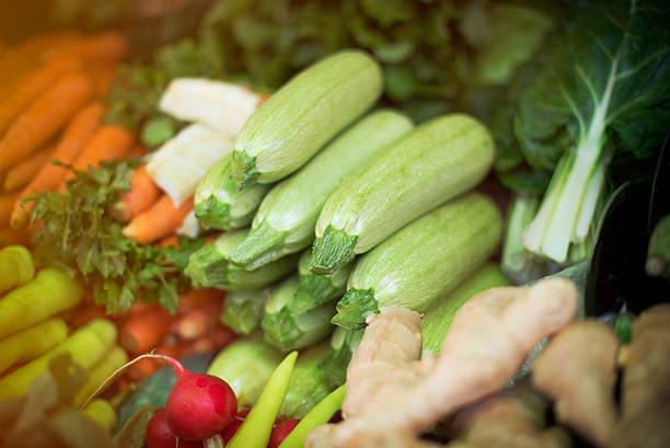 Perfectly retouched zucchini isolated on yellow. High resolution photo. Full depth of field.