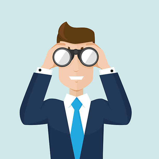 suche nach informationen - ausblick stock-grafiken, -clipart, -cartoons und -symbole
