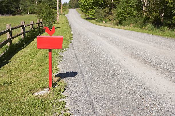 istock Painted mailbox near country road 518962126