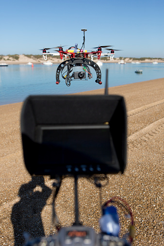 a drone for aerial photography prepared