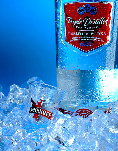 Istanbul, Turkey - December 18, 2008: Bottle of international vodka: Smirnoff Tripple Distilled