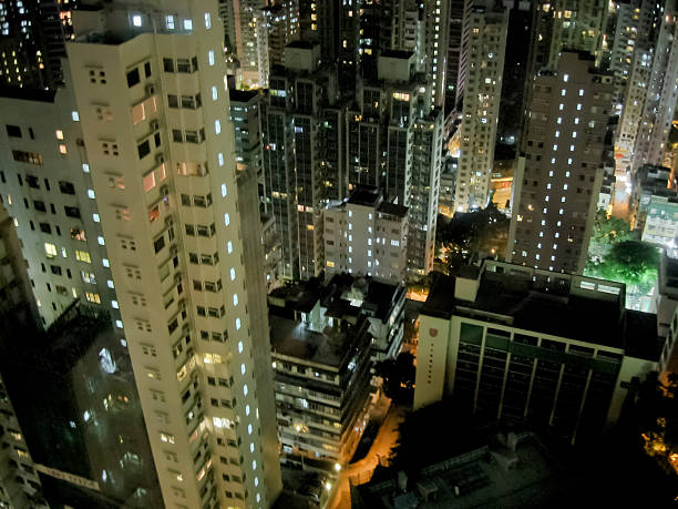 istock Skycrapers of Hong Kong by night 518980679