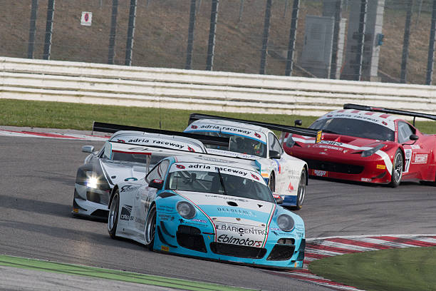 Misano Adriatico, Rimini, Italy - May 10, 2014:  A Porsche 997 GT3 of Ebimotors Italia team, driven By Donativi Vincenzo (Ita) and Gagliardini Andrea (Ita),  the , C.I. Gran Turismo car racing