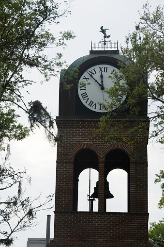 Historic Clock Tower in Gainesville, Florida.