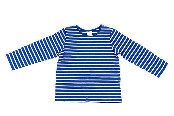 istock Kids striped shirt isolated on white 519006583