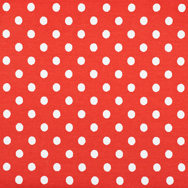 istock Red fabric with the white polka dots 519007128