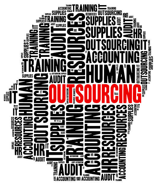 istock Outsourcing in business. Word cloud illustration concept. 519007363