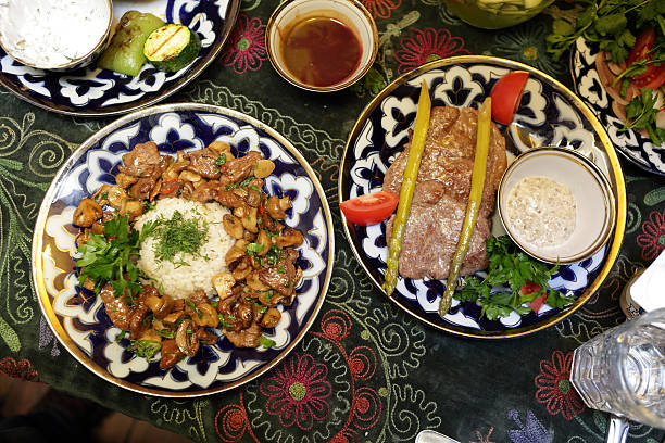 istock Plates with food on the table 519009424