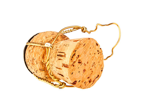 istock Cork from champagne bottle isolated on a white background 519009610
