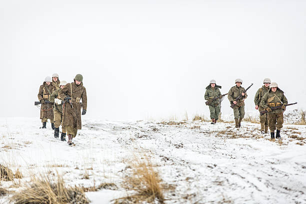 istock World War II Soldiers in the Snow 519010070