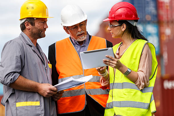 istock Inspections at commercial transport dock 519011449