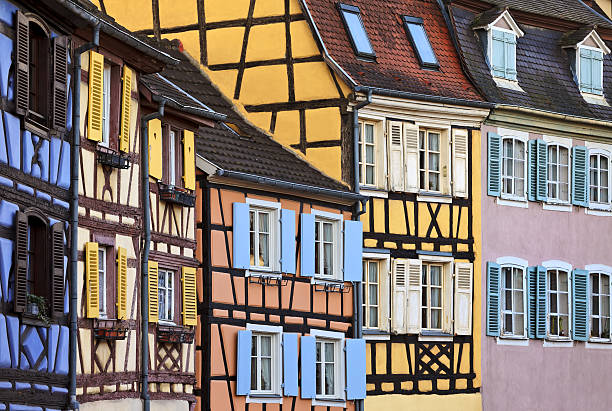 Colourful half timbered houses, Colmar, Alsace, France