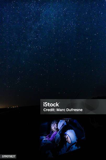 Sleeping Under Stars Stock Photo - Download Image Now - Sleeping, Car, Child