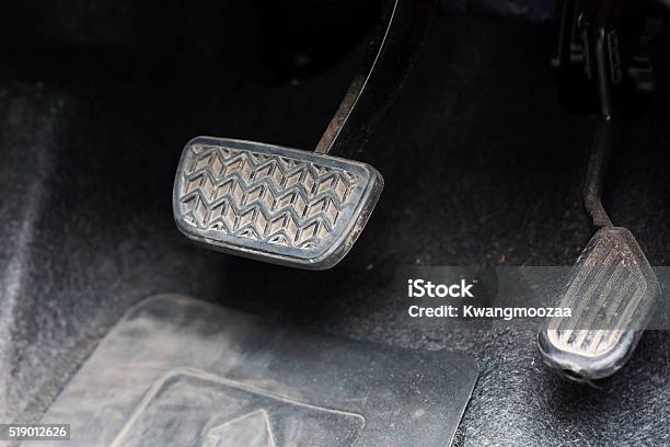 Brake Pedal And Accelerator Stock Photo - Download Image Now - Black Color,  Brake, Breaking - iStock
