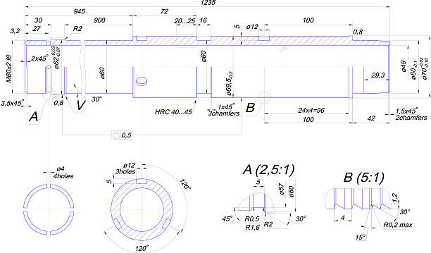 istock Engineering drawing of industrial equipment 519012869