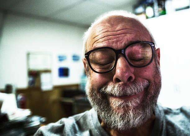 istock Senior Man Geeky Nerd Glasses 519012923