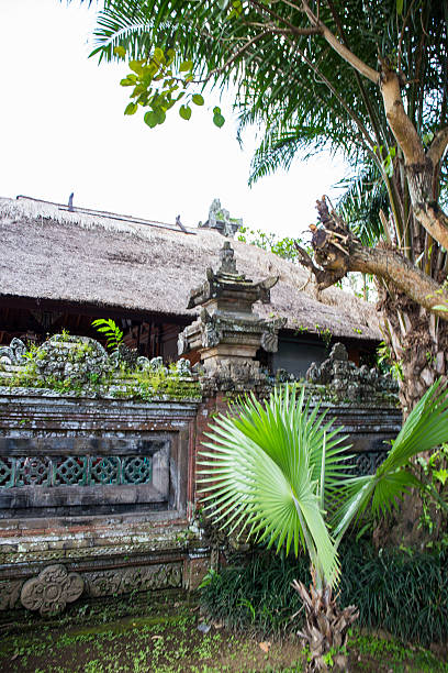 Detail of a Hindu temple and its garden One of the many Hindu temple of Bali. palazzo antico stock pictures, royalty-free photos & images