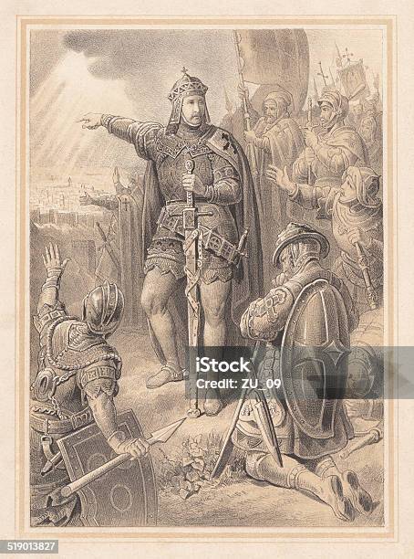 Tancred Vor Jerusalem In 1099 Stock Vektor Art und mehr Bilder von Kreuzzug - Kreuzzug, Tankred, Normannischer Stil