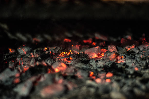 Hot coal stock photo