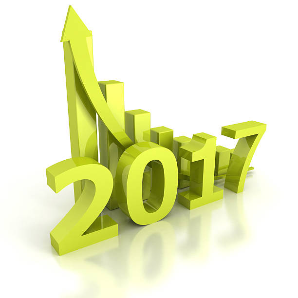 istock Growth bar chart 2017 new year with rising arrow 519014146