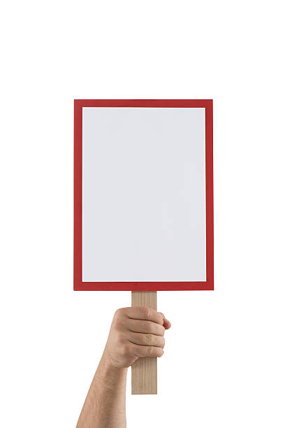 istock Hand Holding Blank Commercial Sign 519024887