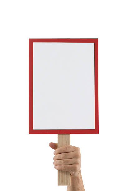 istock Hand Holding Blank Commercial Sign 519024889