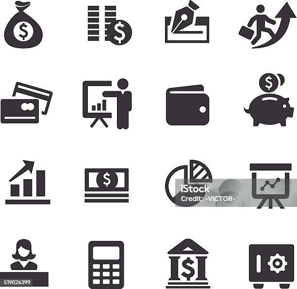 Finance Icons Acme Series Stock Illustration - Download Image Now - Vaulted Door, Icon Set, Safe - Security Equipment